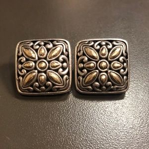 John Hardy 18K Sterling Silver Omega Back Earrings